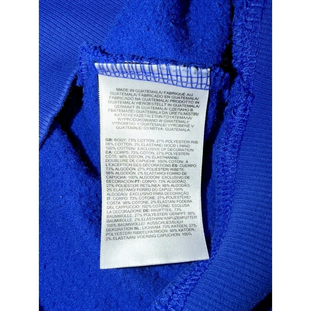 The North Face Mens Hoodie Size S Kangaroo Pockets Drawstrings Pullover Blue